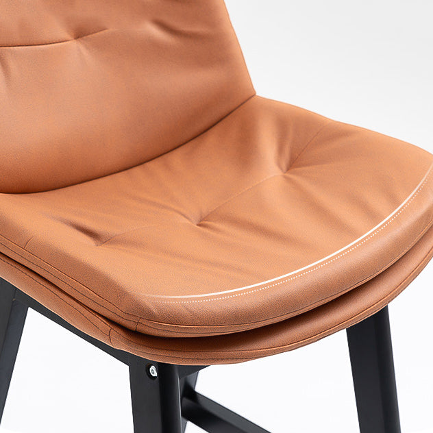 Modern Rubberwood Footrest Barstool Low Back Restaurant Stool