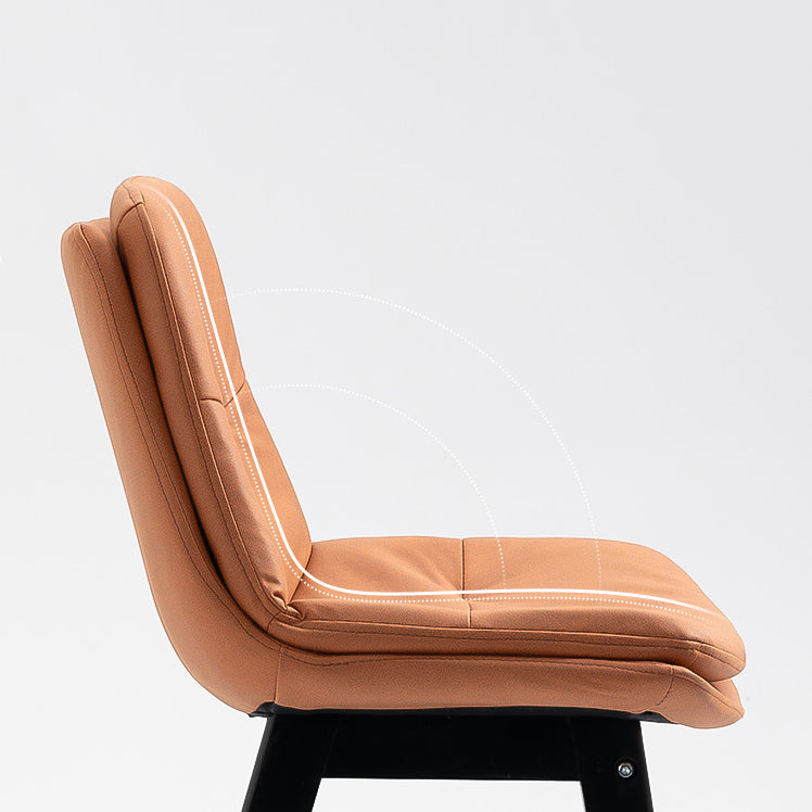 Modern Rubberwood Footrest Barstool Low Back Restaurant Stool