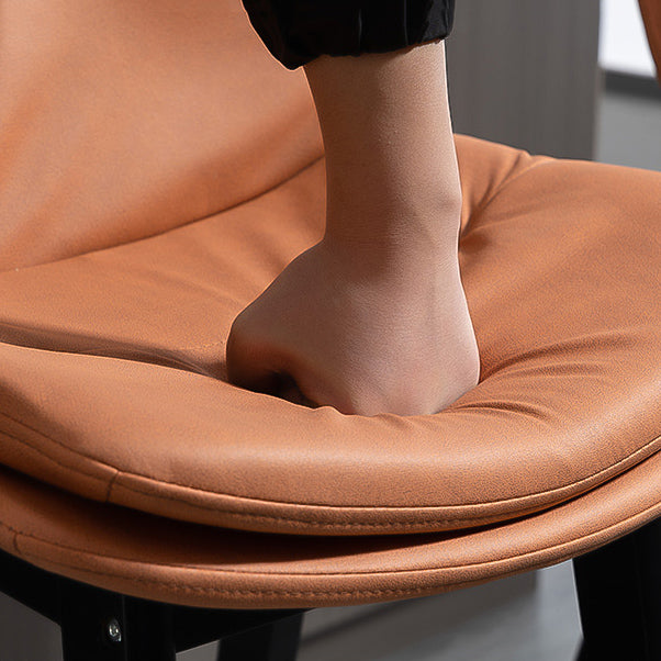 Modern Rubberwood Footrest Barstool Low Back Restaurant Stool