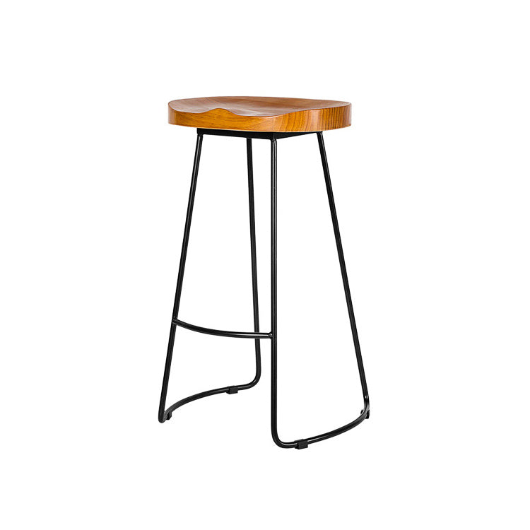 Industrial Rectangle Solid Wood Bar Table Set 1/4 Pieces Counter Table with High Stools