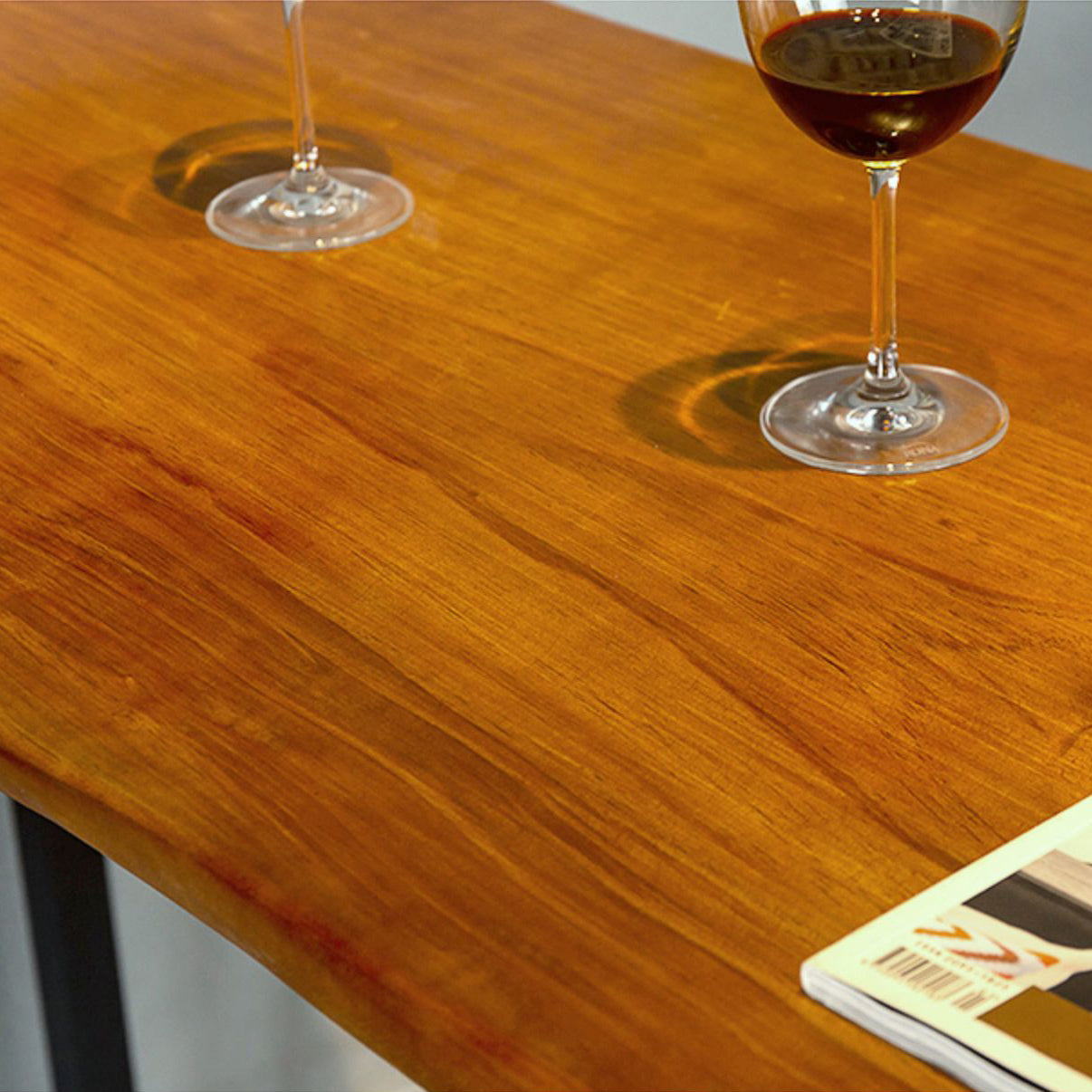 Industrial Rectangle Solid Wood Bar Table Set 1/4 Pieces Counter Table with High Stools