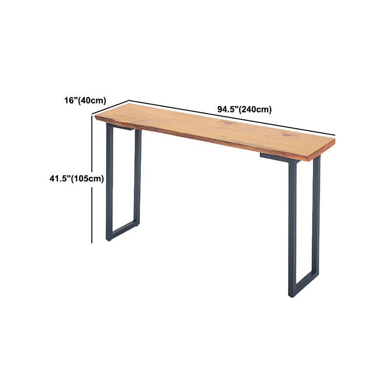 Industrial Rectangle Solid Wood Bar Table Set 1/4 Pieces Counter Table with High Stools