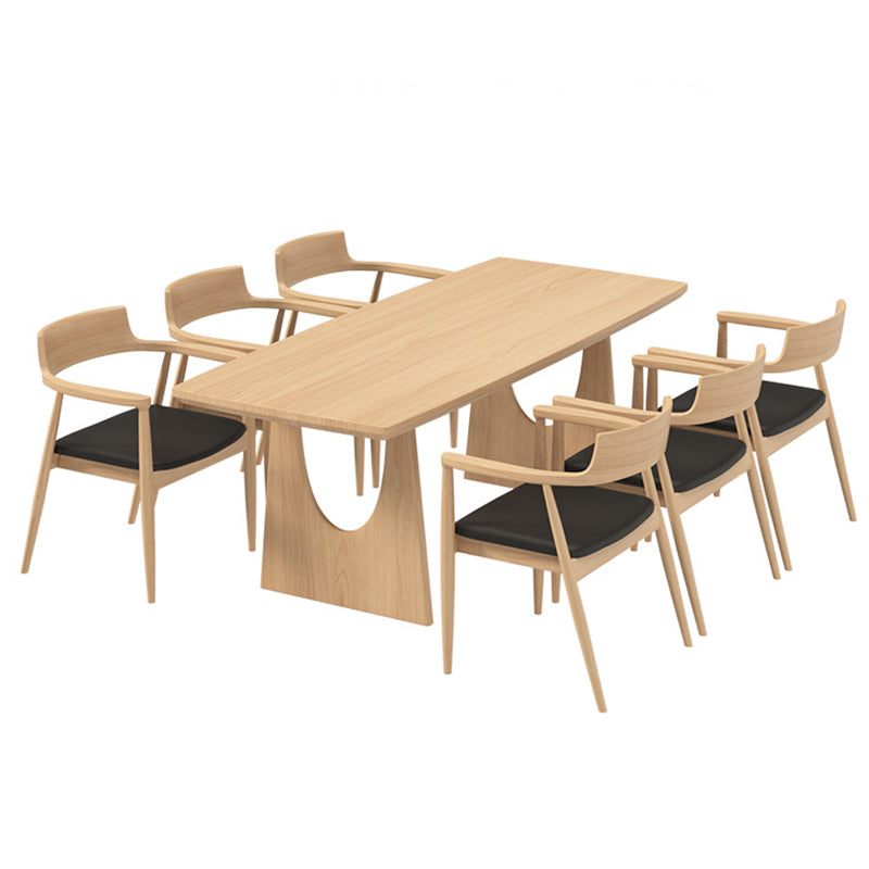Modern Solid Wood Dining Room Set 1/2/4/5/7 Pieces Pine Dining Room Chair Set