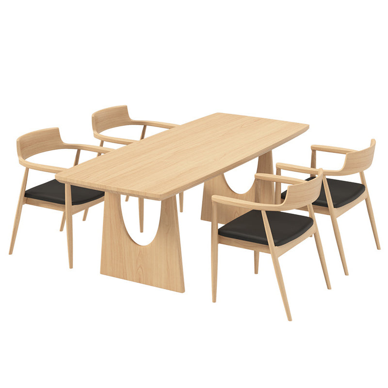 Modern Solid Wood Dining Room Set 1/2/4/5/7 Pieces Pine Dining Room Chair Set