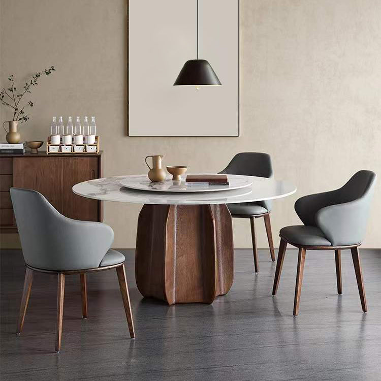 Modern Sintered Stone Dining Round Table Set 1/2/4/7 Pieces Dining Set
