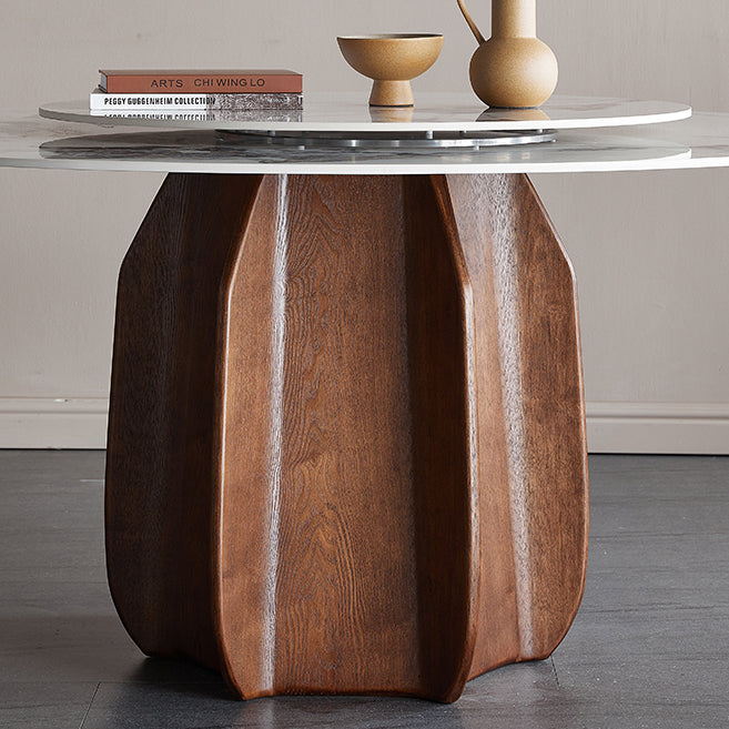 Modern Sintered Stone Dining Round Table Set 1/2/4/7 Pieces Dining Set