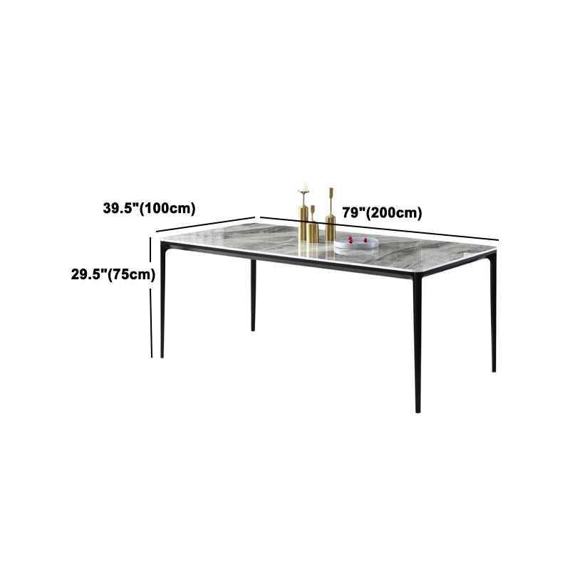 Modern Sintered Stone Dining Rectangle Table Set 1/4/6/7/9 Pieces Dining Set