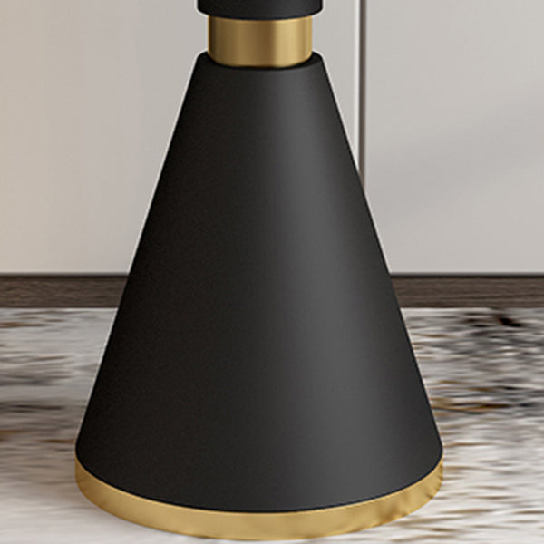 Metal Modern Round Dining Table Sintered Stone Top Table for Dining Room