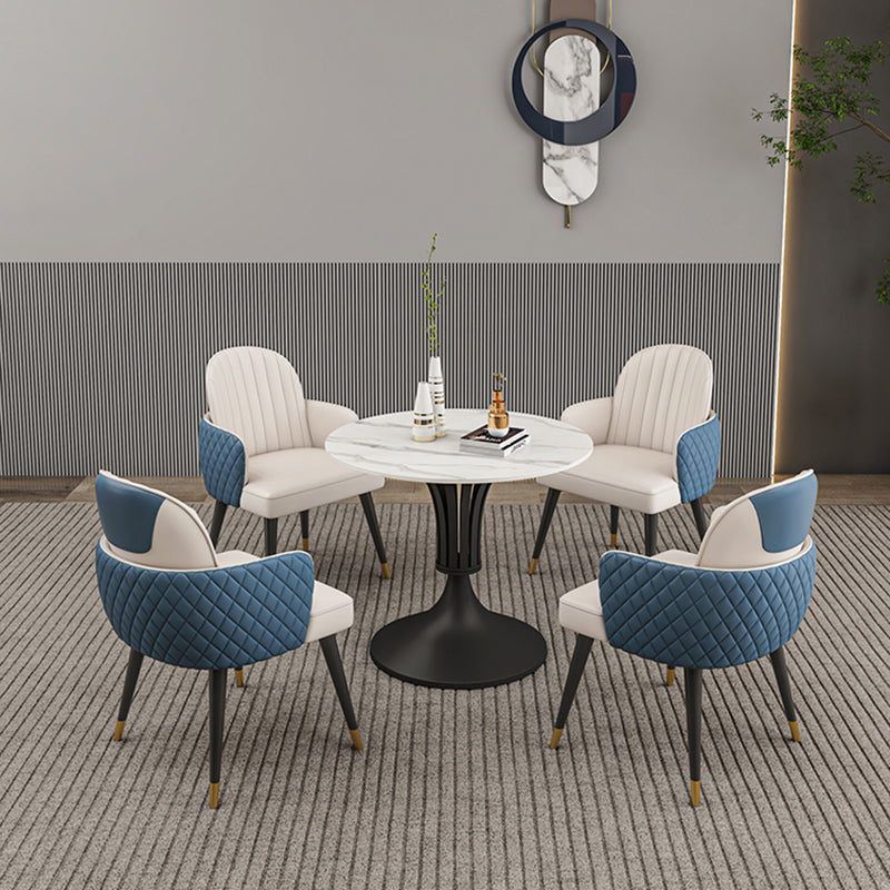 Modern Style Dining Table Round Sintered Stone Table for Dining Room