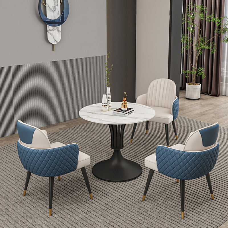 Modern Style Dining Table Round Sintered Stone Table for Dining Room