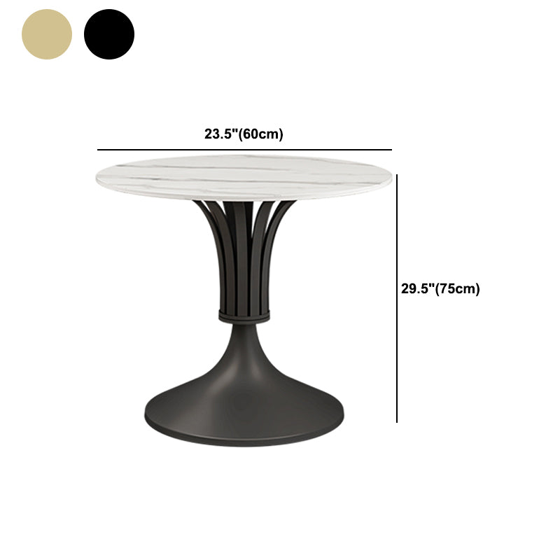 Modern Style Dining Table Round Sintered Stone Table for Dining Room