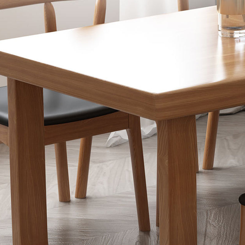 Simplicity Rectangle Dining Table Natural Pine Solid Wood Sled Base Table