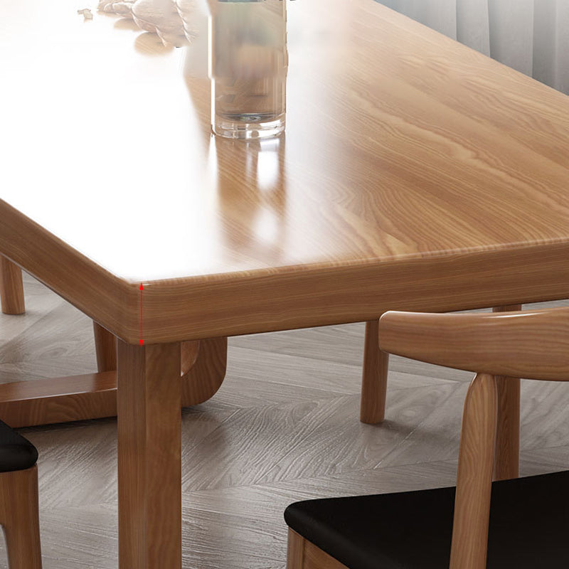 Simplicity Rectangle Dining Table Natural Pine Solid Wood Sled Base Table
