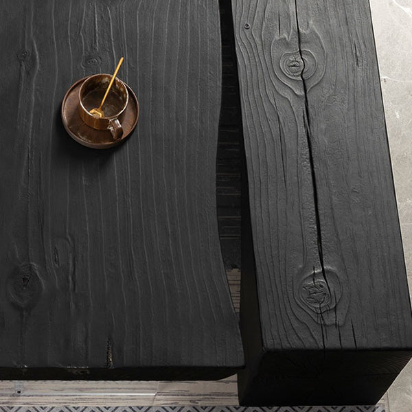 Modern Black in Solid Wood Counter Table Specialty Dining Table for Kitchen