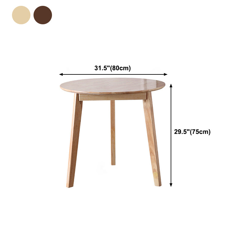 Round Dining Table Solid Wood Contemporary Style Dinner Table for Home Kitchen