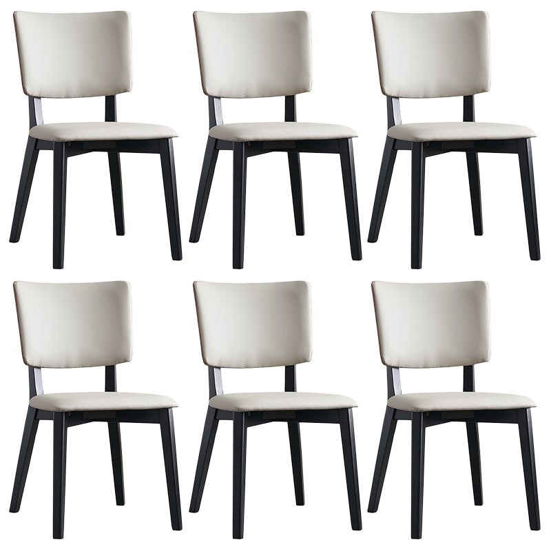 Contemporary Style Chairs Armless Chair for Kitchen with Wooden Legs