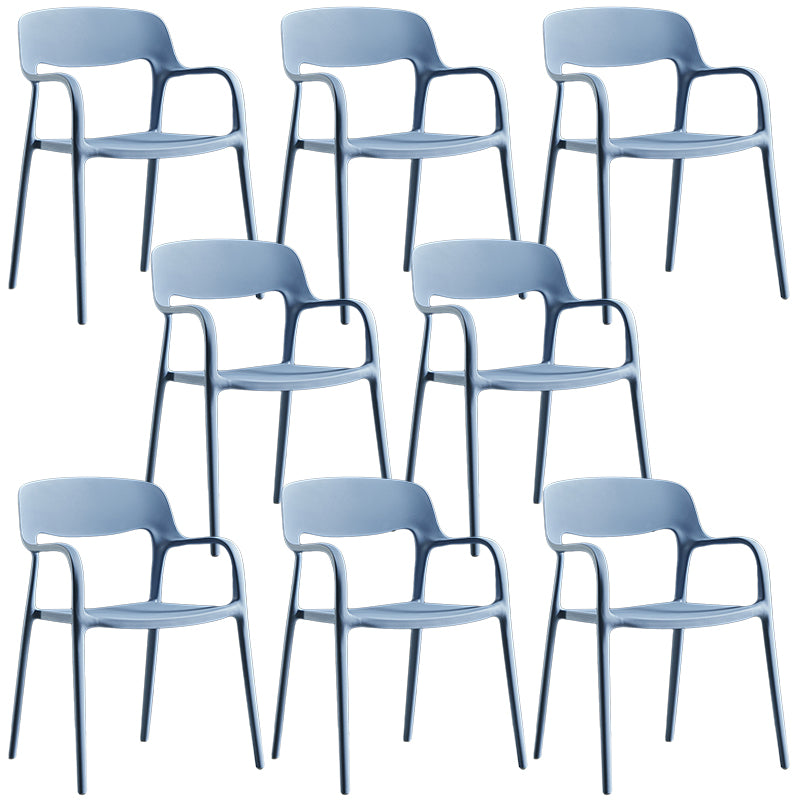 Contemporary Style Chair Arm Chair for Kitchen with Plastic Legs