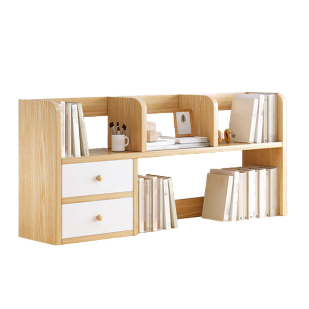 Modern Style Bookshelf Open Back Engineer Wood Bookcase for Home Office