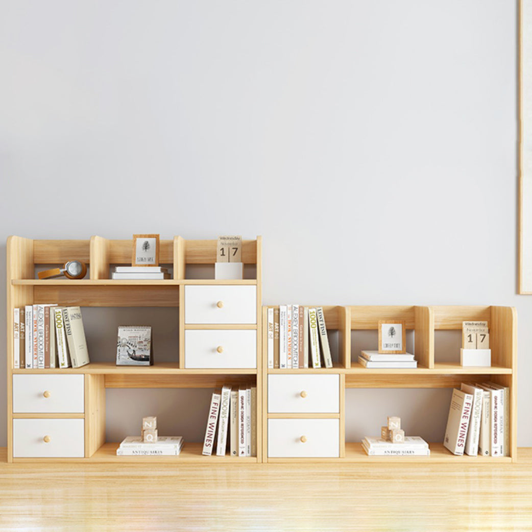 Modern Style Bookshelf Open Back Engineer Wood Bookcase for Home Office