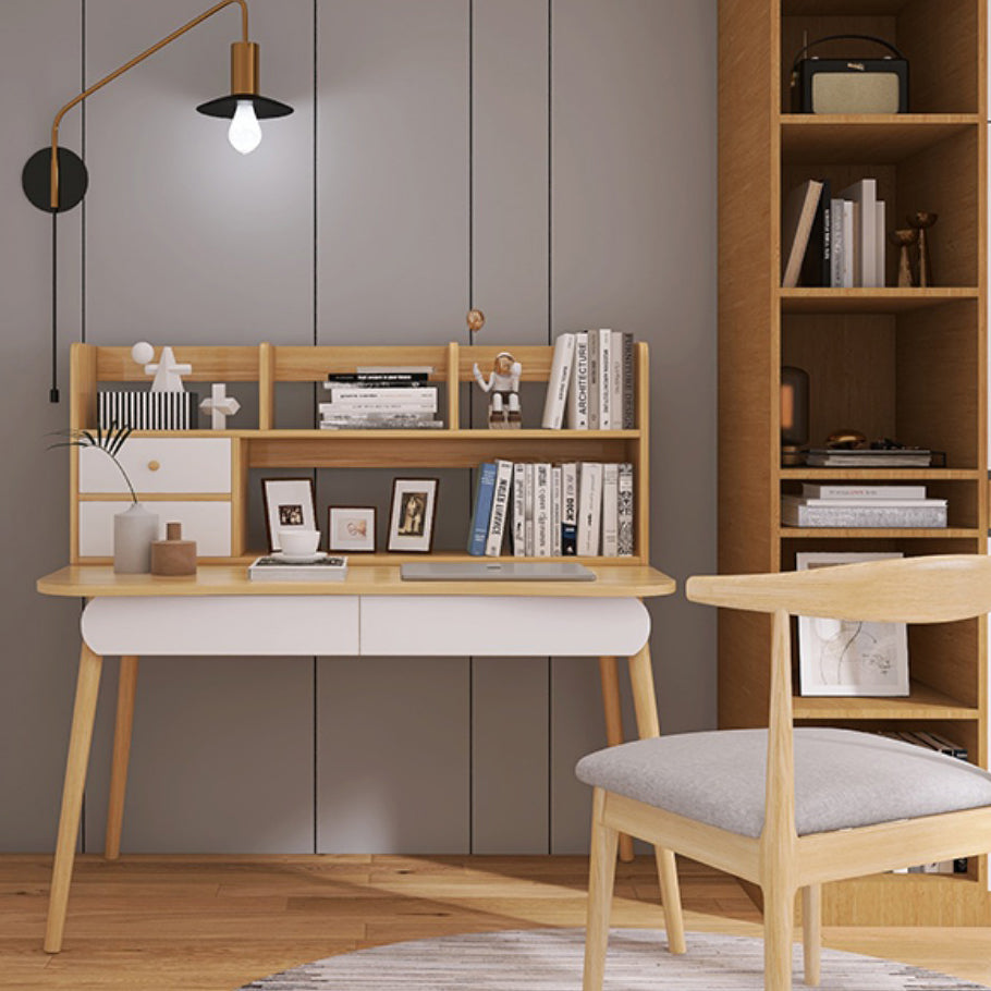 Modern Style Bookshelf Open Back Engineer Wood Bookcase for Home Office