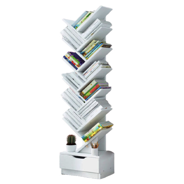 7.87"W Bookshelf Closed Back Contemporary Style Bookcase for Office Home
