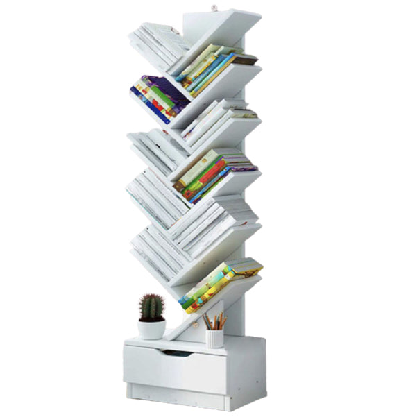 7.87"W Bookshelf Closed Back Contemporary Style Bookcase for Office Home