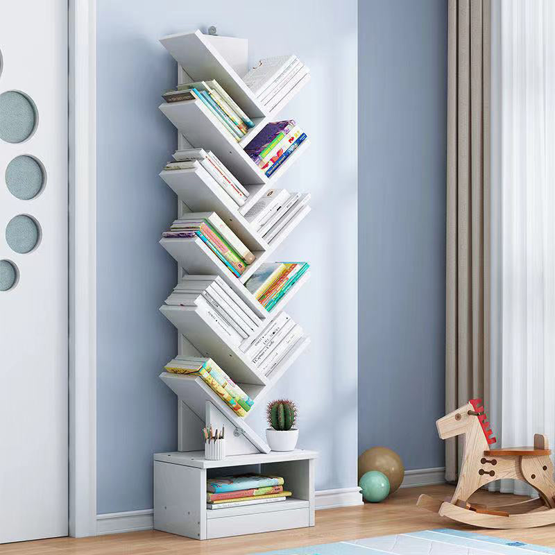 7.87"W Bookshelf Closed Back Contemporary Style Bookcase for Office Home
