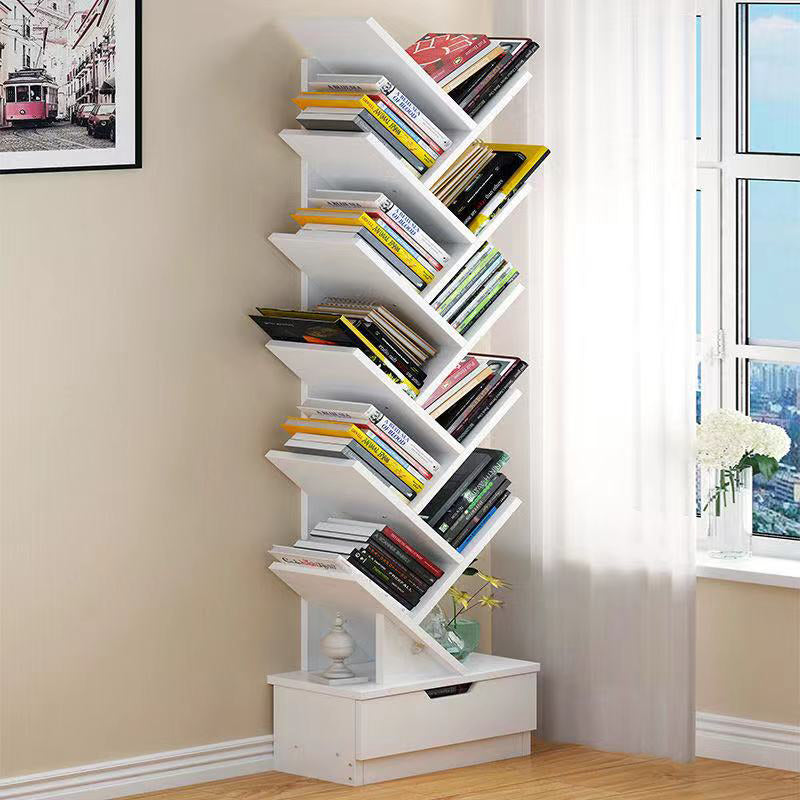 7.87"W Bookshelf Closed Back Contemporary Style Bookcase for Office Home