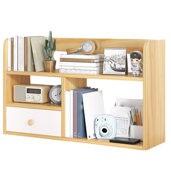 Modern Style Bookshelf Open Back Engineer Wood Bookcase for Office