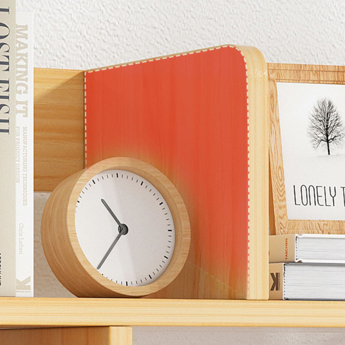 Modern Style Bookshelf Open Back Engineer Wood Bookcase for Office