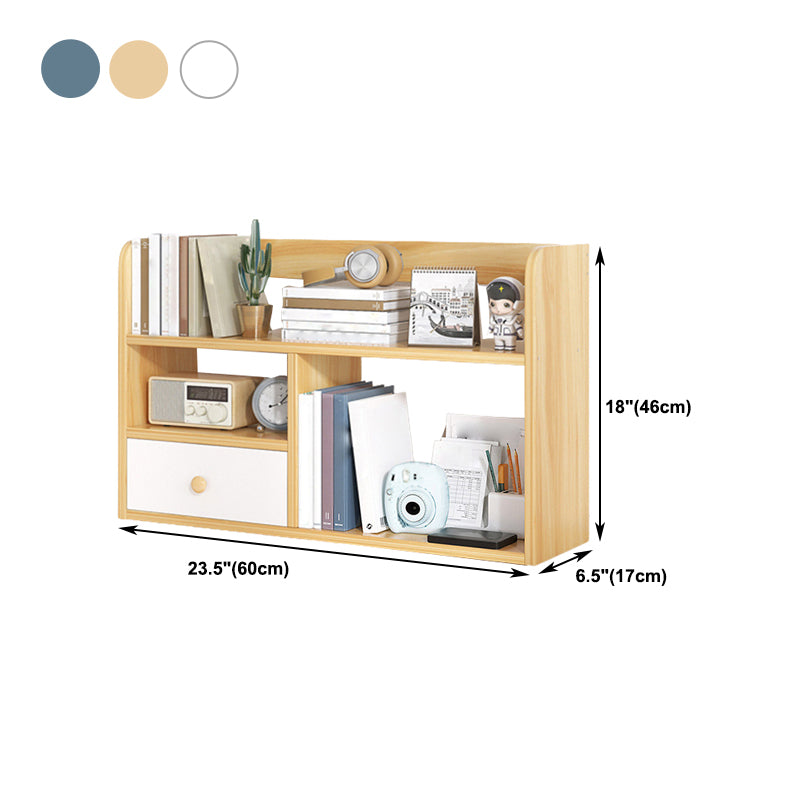 Modern Style Bookshelf Open Back Engineer Wood Bookcase for Office