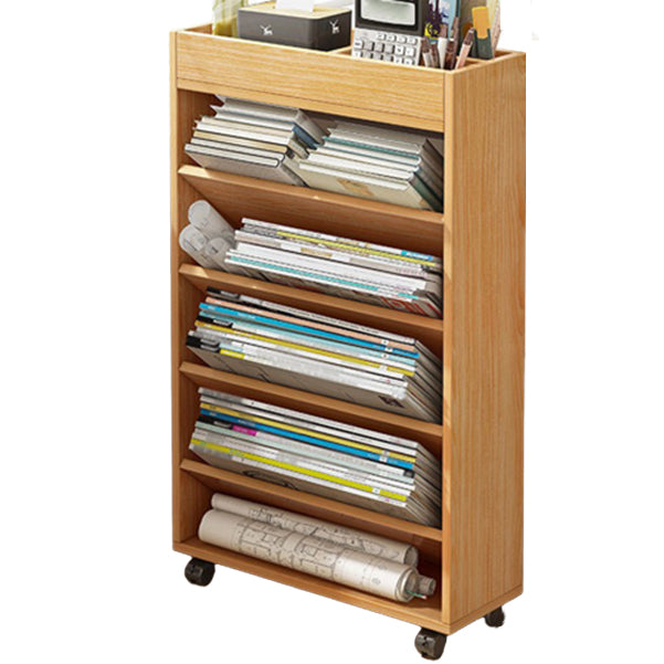 Contemporary Style Bookshelf Engineered Wood Bookcase for Office and Study Room