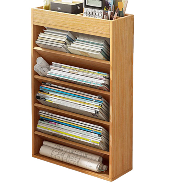 Contemporary Style Bookshelf Engineered Wood Bookcase for Office and Study Room