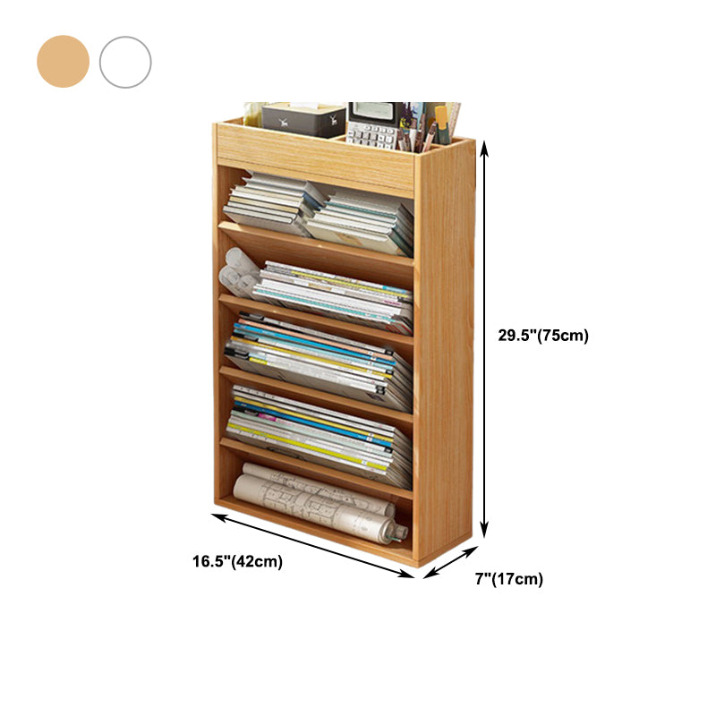 Contemporary Style Bookshelf Engineered Wood Bookcase for Office and Study Room