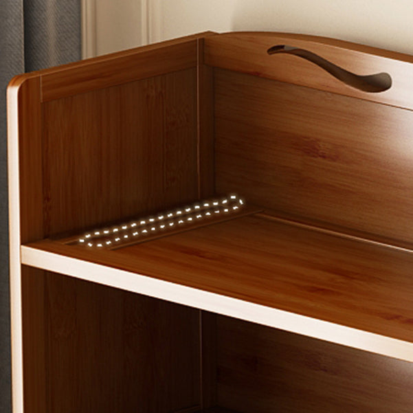 Brown Color Modern Style Bookshelf Engineer Wood Bookcase for Home