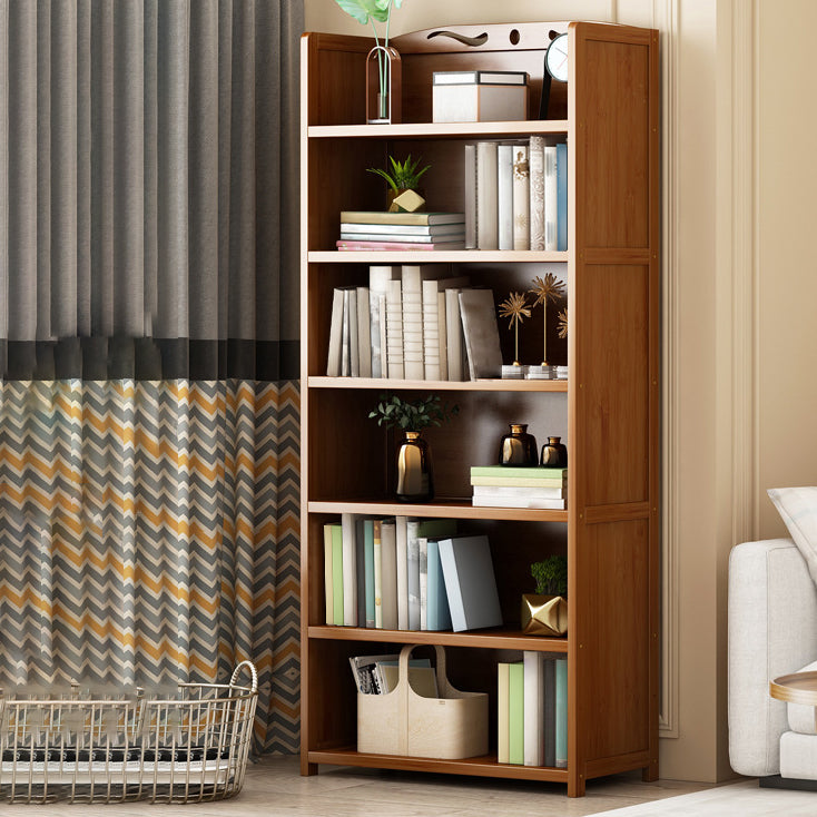 Brown Color Modern Style Bookshelf Engineer Wood Bookcase for Home