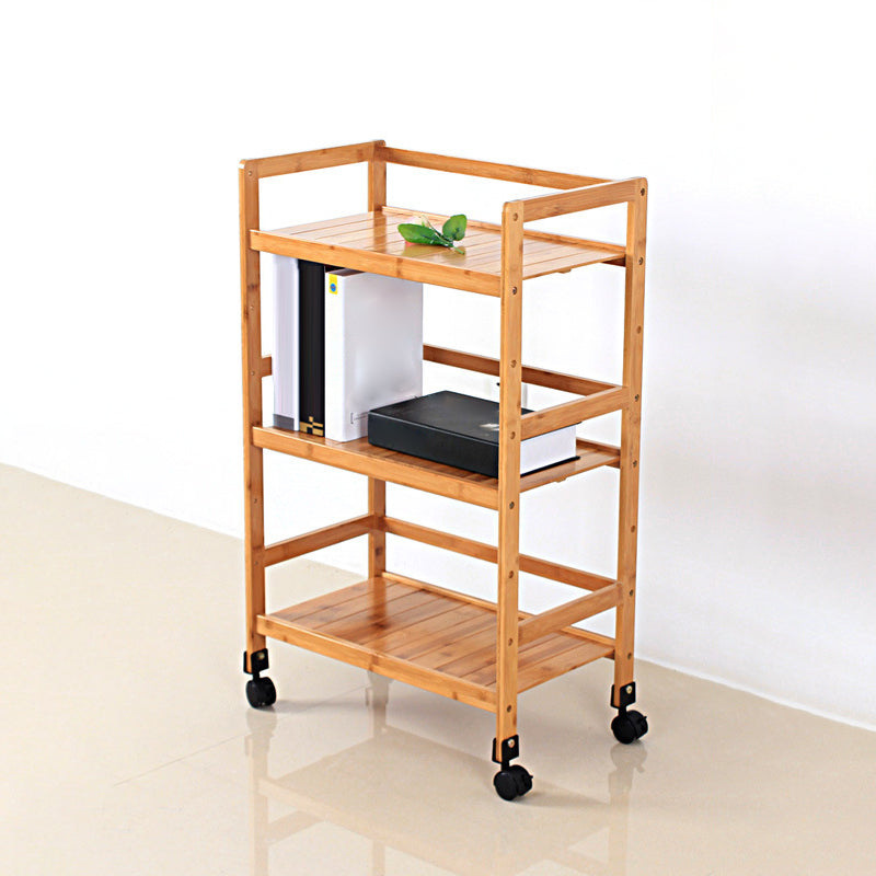 Brown Color Modern Style Bookshelf Bamboo Bookcase for Study Room