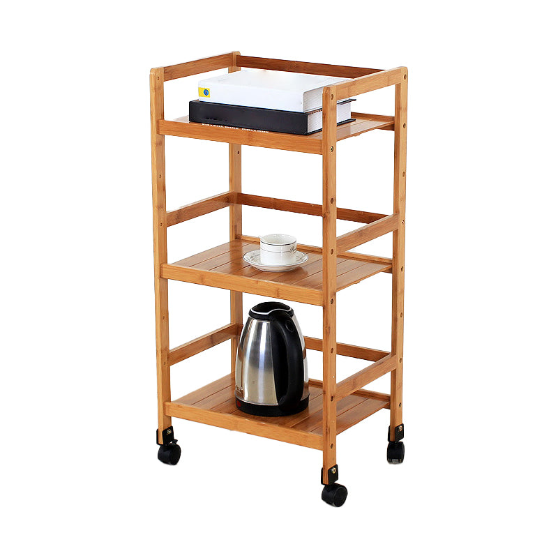 Brown Color Modern Style Bookshelf Bamboo Bookcase for Study Room