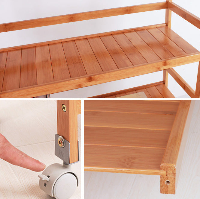 Brown Color Modern Style Bookshelf Bamboo Bookcase for Study Room