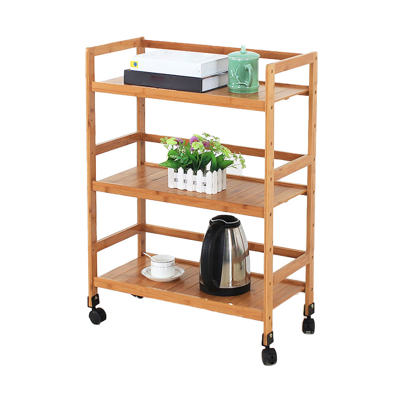 Brown Color Modern Style Bookshelf Bamboo Bookcase for Study Room