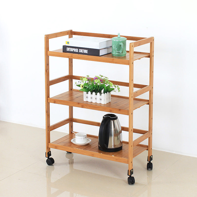 Brown Color Modern Style Bookshelf Bamboo Bookcase for Study Room