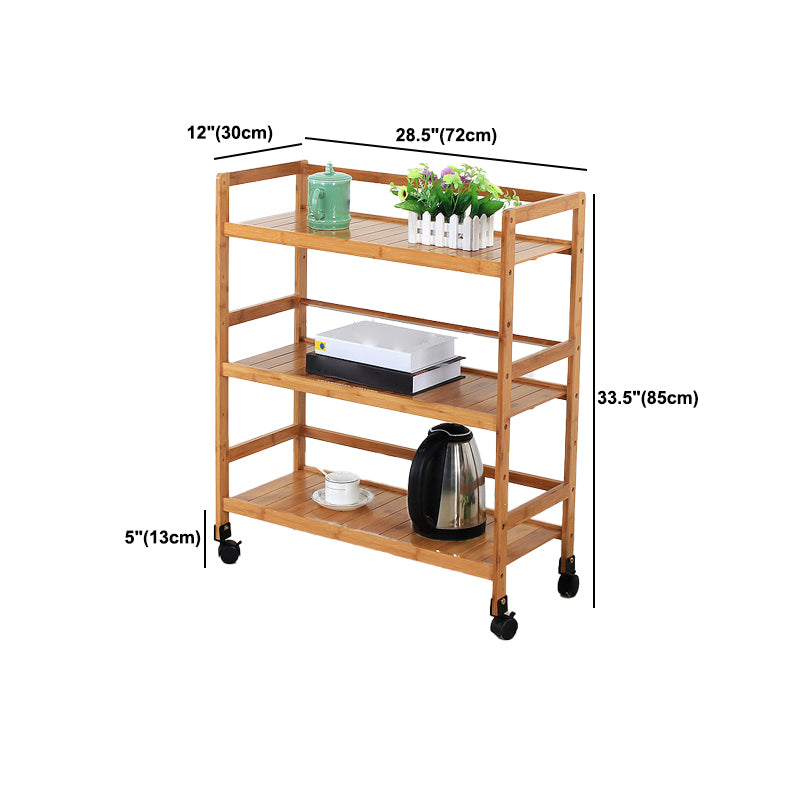Brown Color Modern Style Bookshelf Bamboo Bookcase for Study Room