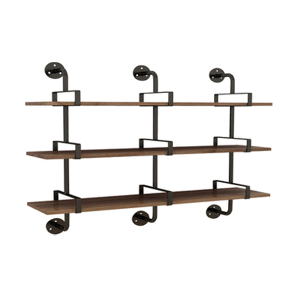 7.87"W Bookshelf Industrial Style Wall Mounted Bookcase for Home Study Room