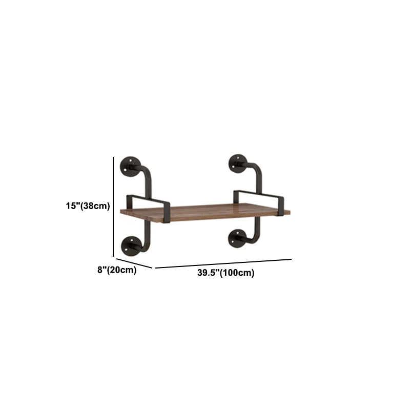 7.87"W Bookshelf Industrial Style Wall Mounted Bookcase for Home Study Room