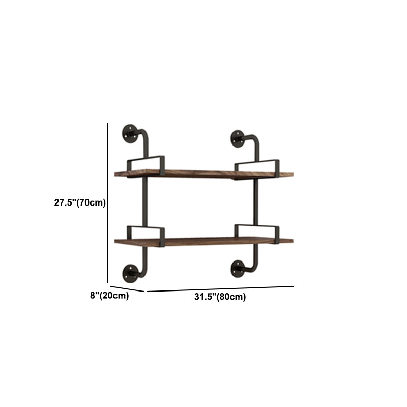7.87"W Bookshelf Industrial Style Wall Mounted Bookcase for Home Study Room