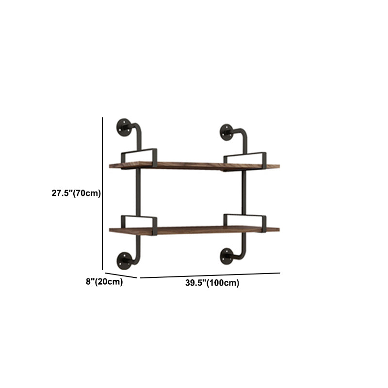 7.87"W Bookshelf Industrial Style Wall Mounted Bookcase for Home Study Room