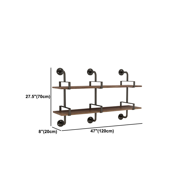 7.87"W Bookshelf Industrial Style Wall Mounted Bookcase for Home Study Room
