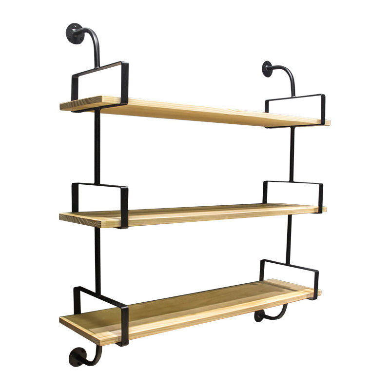 9.84"W Bookshelf Industrial Style Wall Mounted Bookcase for Home Study Room