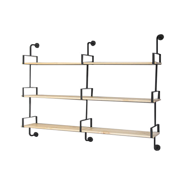 9.84"W Bookshelf Industrial Style Wall Mounted Bookcase for Home Study Room