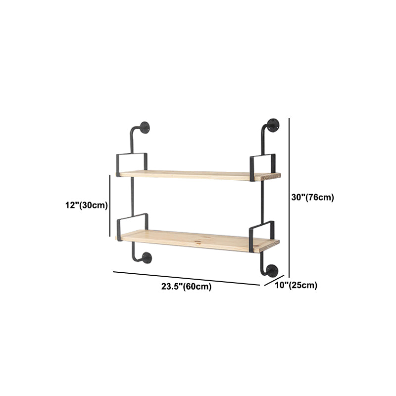 9.84"W Bookshelf Industrial Style Wall Mounted Bookcase for Home Study Room